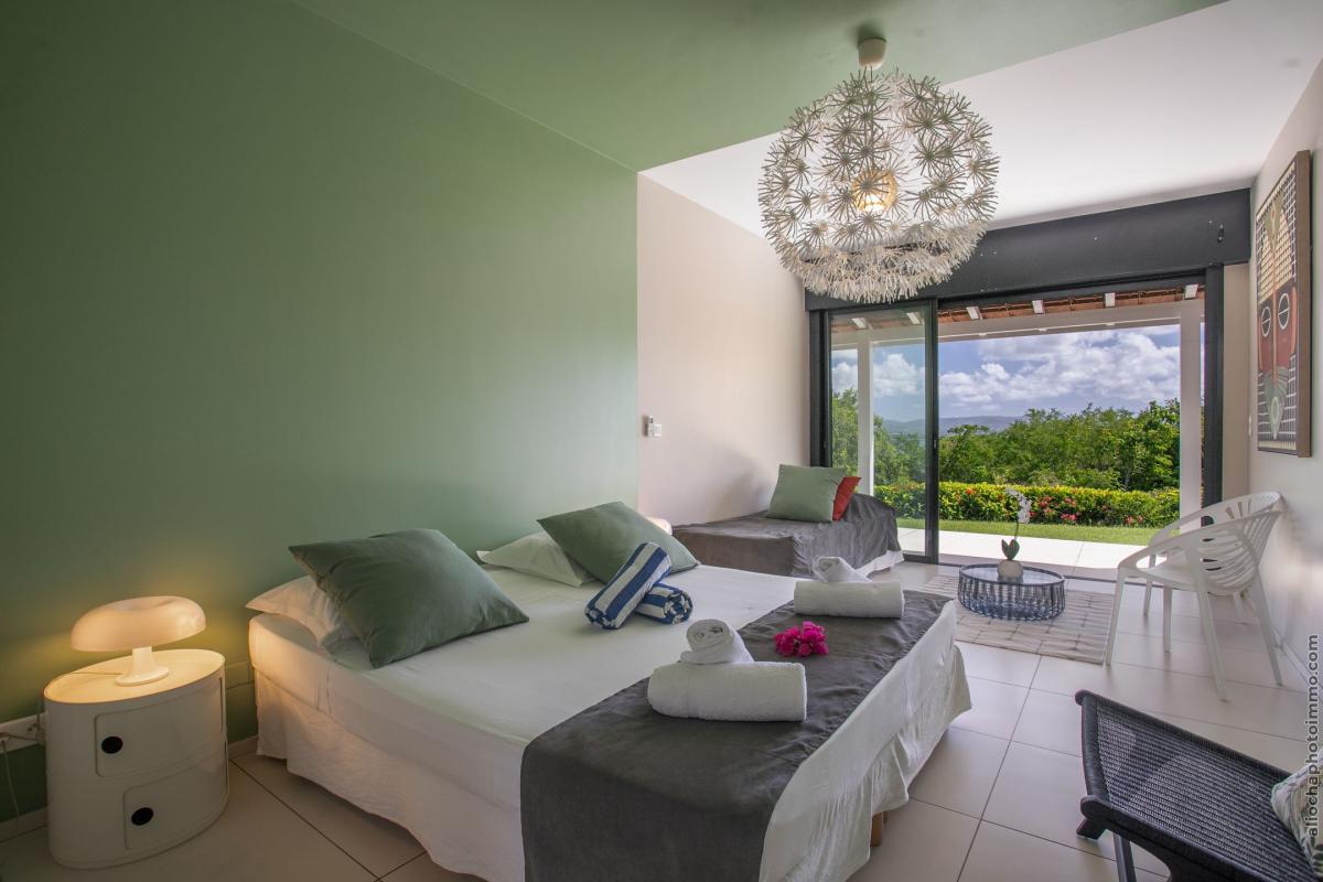 Location_Villa_Les_Trois_Ilets_Martinique_chambre  verte 1